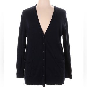 Banana Republic 100% merino wool navy cardigan